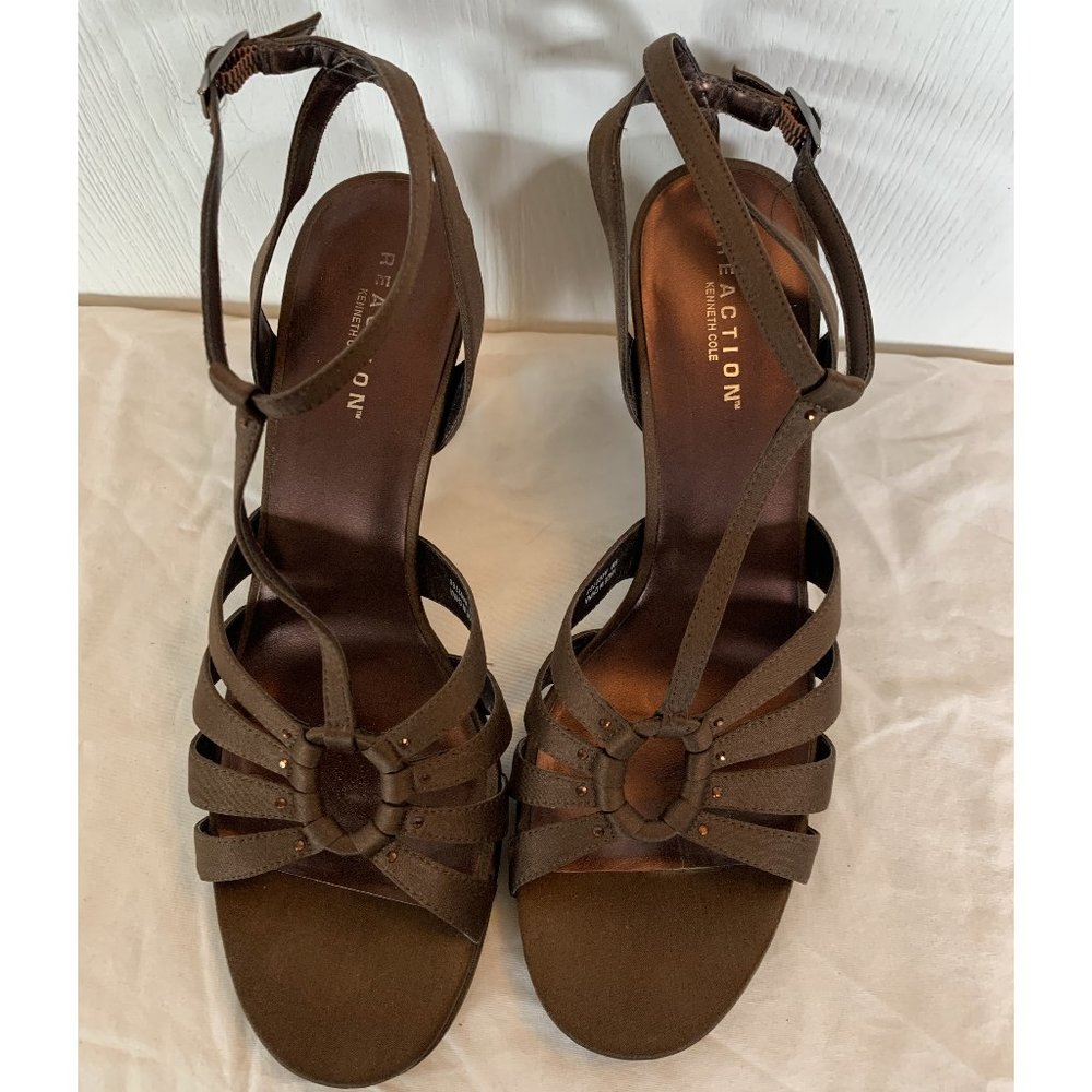 Kenneth Cole Reaction strappy satin heels
